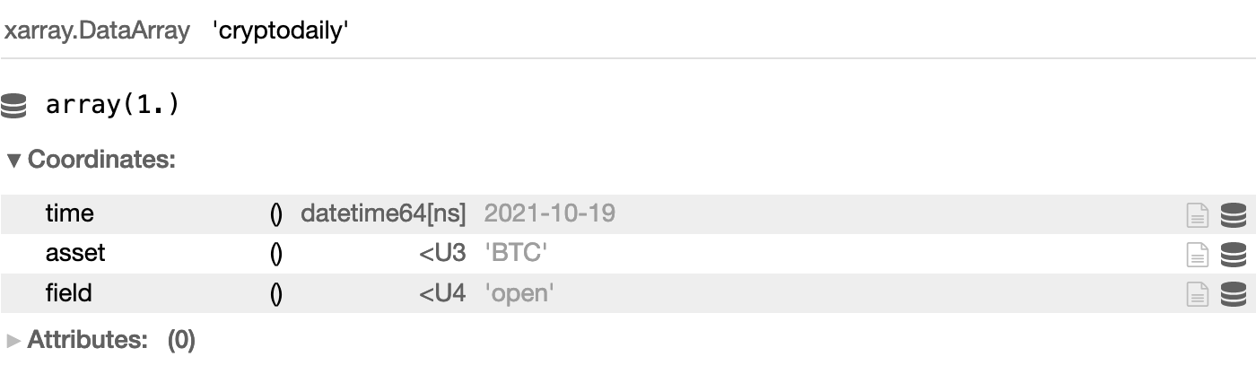 BTC index example